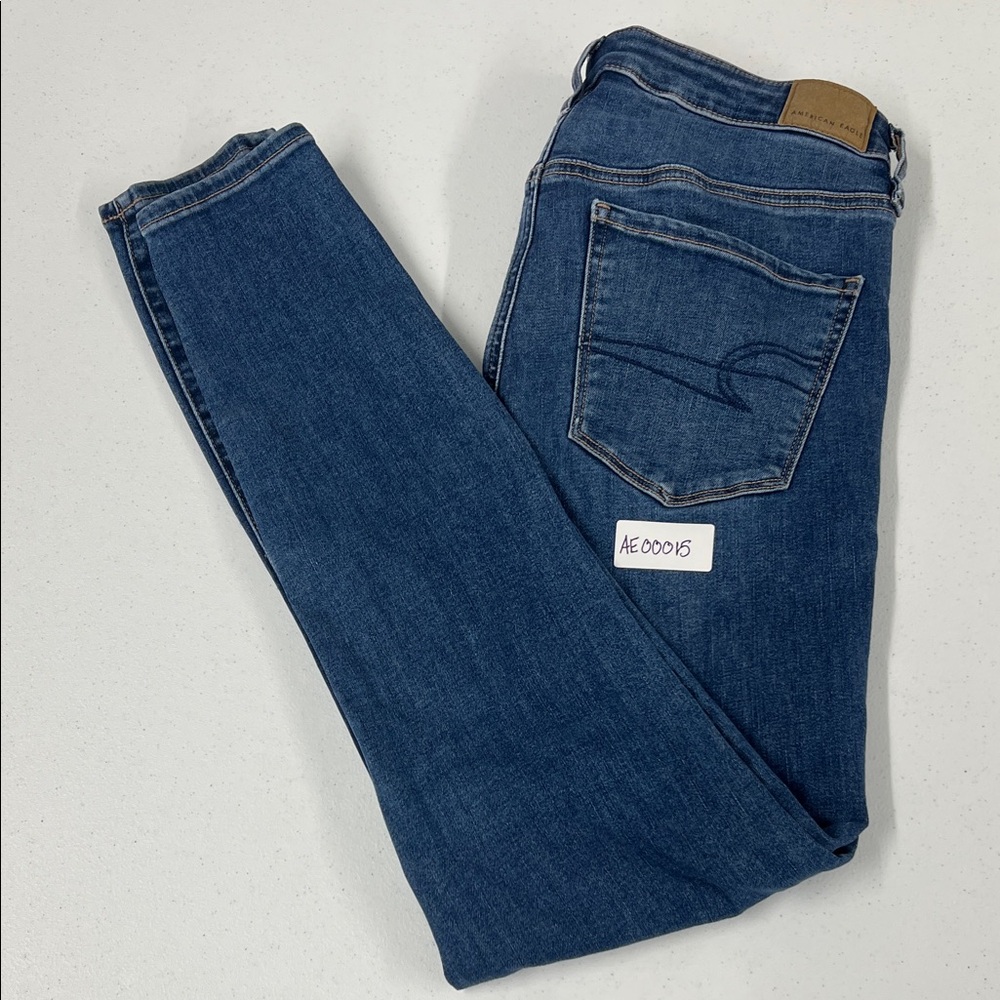American Eagle Outfitters Dark Blue Skinny Jeans Size 10